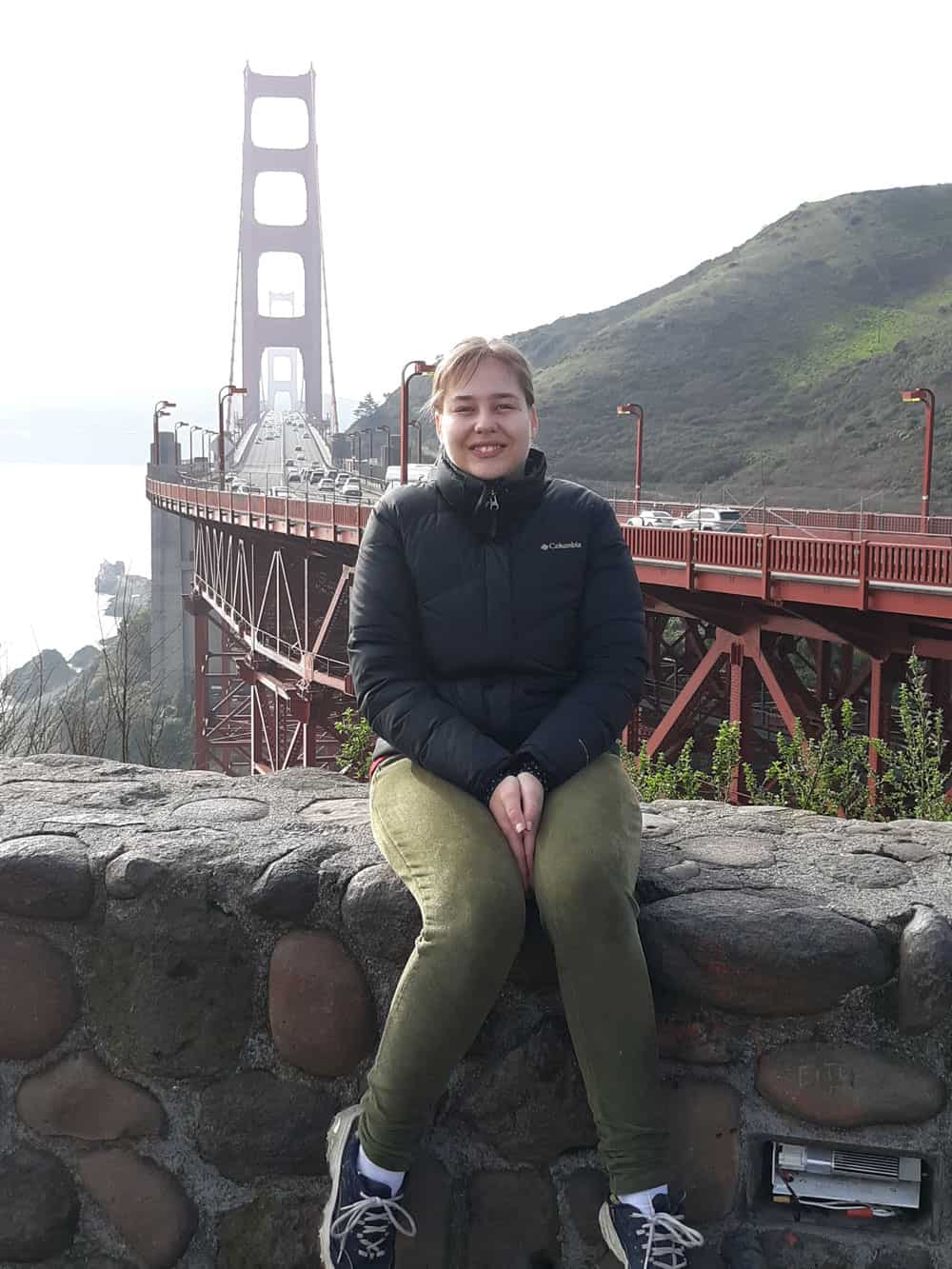 Angela Campbell This is a photo of Angela Campbell on the Golden Gate Bridge.